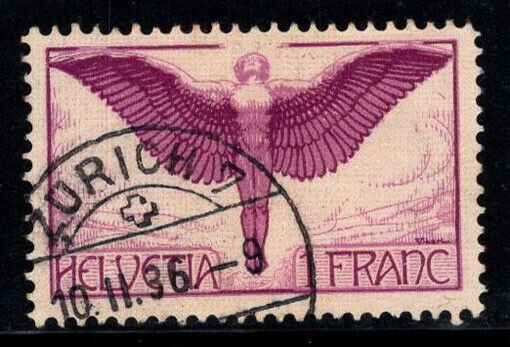 Switzerland 1924 Mi. 191 Used 40% Airmail 1 FR