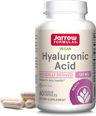 Jarrow Formulas, Inc. Vegan Hyaluronic Acid 120 mg 60 Veg Caps Exp 12/25