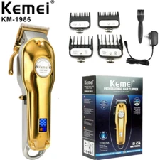 Kemei Mens Professional Hair Clippers Trimmer Kit Salon Cutting Machine Barber