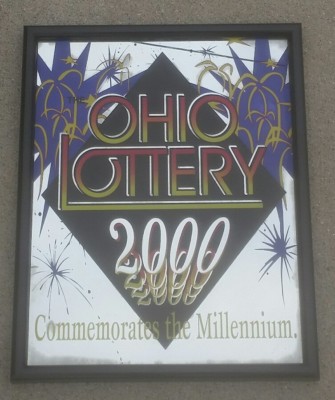 State of Ohio Lottery 2000 commerative mirror Millennium Scratch Off ticket game
