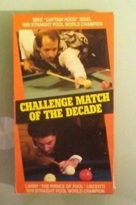CHALLENGE MATCH OF THE DECADE mike sigel vs larry lisciotti     VHS VIDEOTAPE 