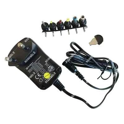 PROPART trasformatore alimentatore universale stabilizzato 3-12 volt 600mA 0,60A nero