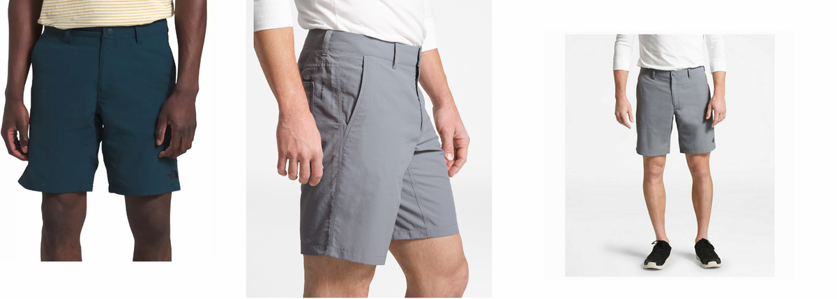 The North Face Men's Flat Front Adventure Short Gray, Blue 38R