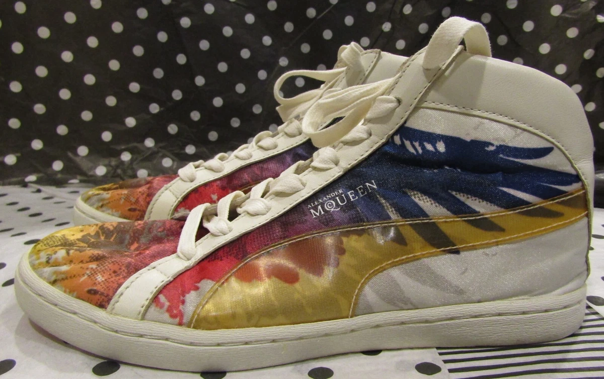 cilinder opmerking beschaving Authentic GUC Alexander McQueen Puma Hi Top Sneakers Multicolor Size 8 |  eBay