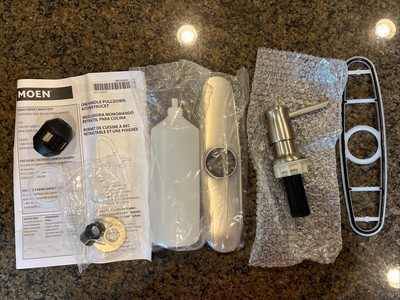 Open Box -  MOEN 87205SRS Birchfield Soap Dispenser and Extras ** No Faucet **