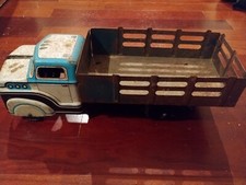 1950's Vintage Marx Truck TIN LITHO TRUCK Working Farm Delivery Vehicle 13" USA