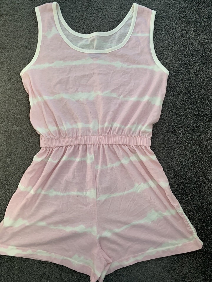 KIDS PLAYSUIT WITH FRILL SLEEVE 12-14 LETTERS FROM THE PINK ROOM