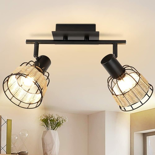 Track Light Rustic Spot Lights Indoor Kitchen Living Room Directional 2/4 Light - Picture 9 of 16