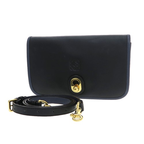 Loewe Ines Shoulder Black Shoulder Bag with Dust Bag Women's #SAB15892
