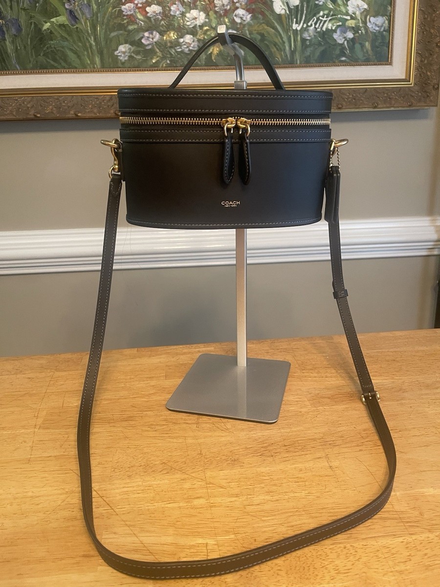 Coach Purse Trail Bag VTG Navy/Blackish Leather Excellent Rare w