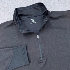 Vintage Mountain Hardwear 1/4 Zip Base Layer Pullover Mens M Black Made in USA