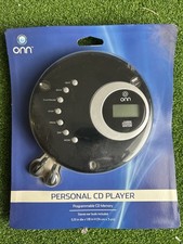 NEW Onn Black Personal CD Player Factory Sealed With Headphones Factory Sealed