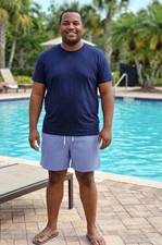 Polo Ralph Lauren Mens Gingham Swim Trunks Blue White 2xB