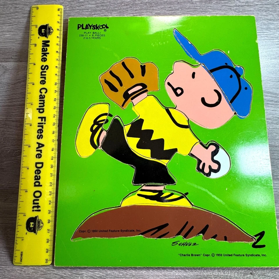 Juego de rompecabezas vintage Playskool Charlie Brown & Lucy 1972 Foto 3 de 4