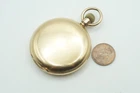 ANTIQUE WALTHAM 14K GOLD FILLED FULL HUNTER POCKET WATCH $1 NO RESERVE