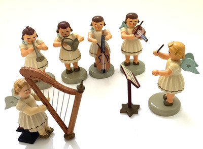 6 Vintage Erzgebirge FRANZ KARL  Angel Musicians Chamber Orchestra German Wood