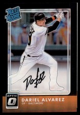 2016 Donruss Optic Rated Rookies Signatures Black Dariel Alvarez Auto Baltimore