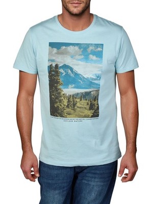 riverso Tshirt Herren Baumwolle Regular Fit RIVLukas Rundhals Kurzarm Print