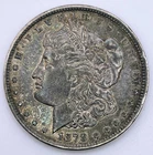 1878 Morgan Silver Dollar 7 Tail Feathers Reverse of 1879 Attractive Toning