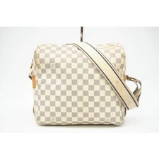 LOUIS VUITTON N51189 Azur Naviglio White Shoulder Bag Used