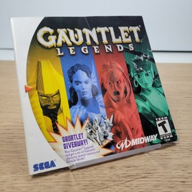 Gauntlet Legends SEGA Dreamcast (DC) Instruction Manual & Artwork Only NO DISC