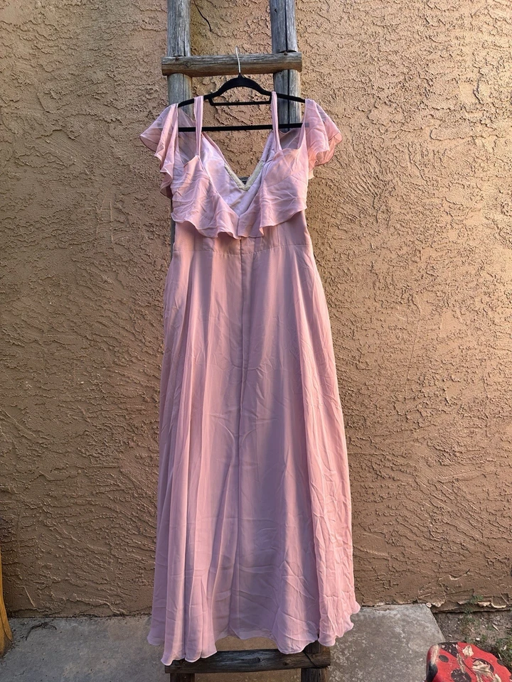 Azazie Lianne Dusty Rose Bridesmaid Dress Size A14 - Image 2 of 4