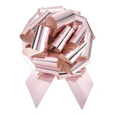 10 PCS 6 Inch Metallic Large Pull Bow Gift Wrapping Ribbon Rose Gold Decor