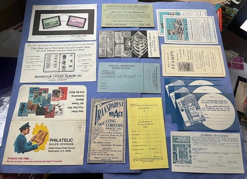 LOT x15 US STAMP DEALER ADVERTISING ! BOOKLETS/FLYERS/ENVELOPES COLLECTION L@@K!