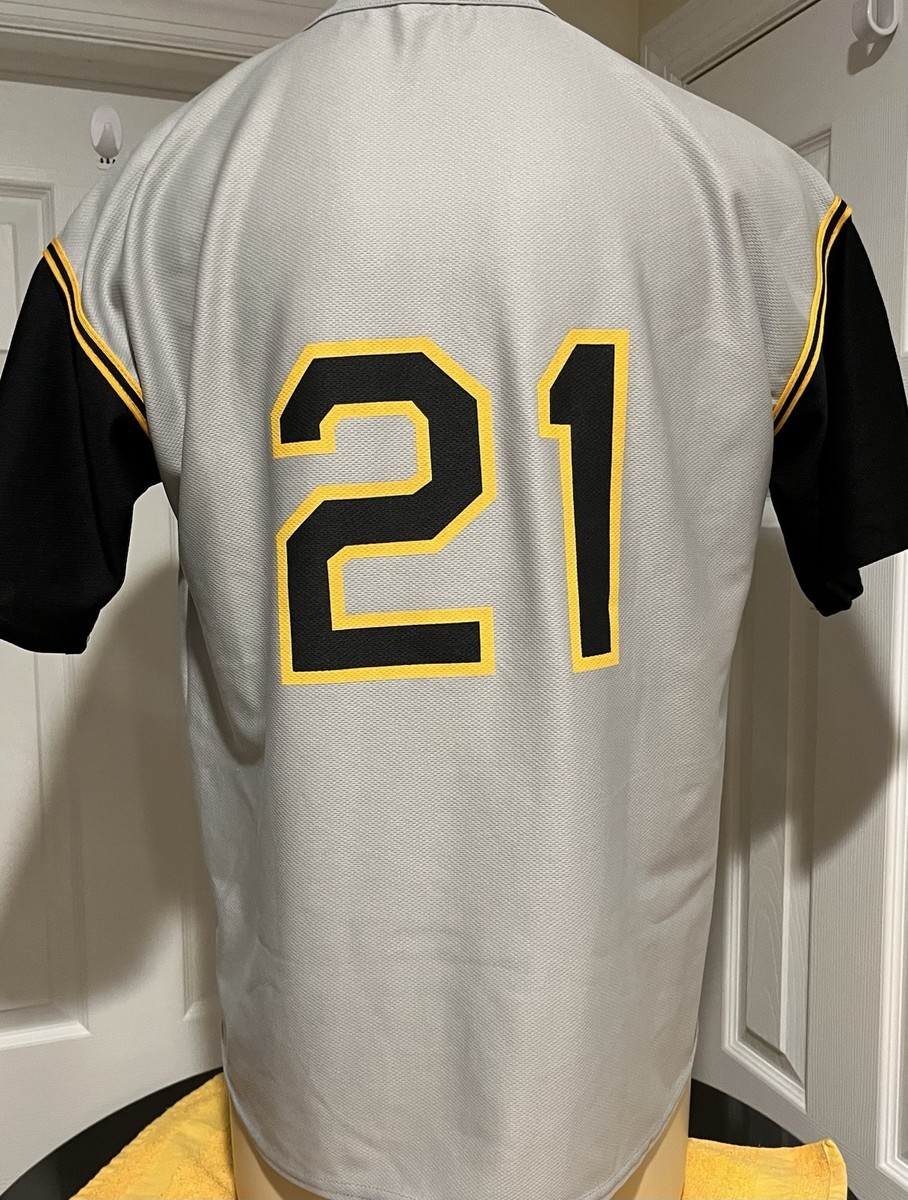 Pittsburgh Pirates Roberto Clemente #21 Jersey Adult XL Gray SGA