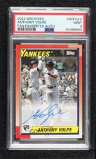 2023 Topps Archives 1990 Fan Favorite Anthony Volpe PSA 9 MINT Auto 0ti4