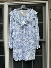 Vtg Tina Matthew's Cotton Granny Nightgown Flowers Sz Small New w/ tags