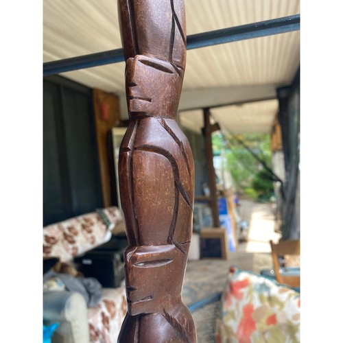 Vintage riesige Holz Gabel & Löffel Wanddekor 40 Zoll lang Tiki Totem Griffe EUC - Bild 6 von 16
