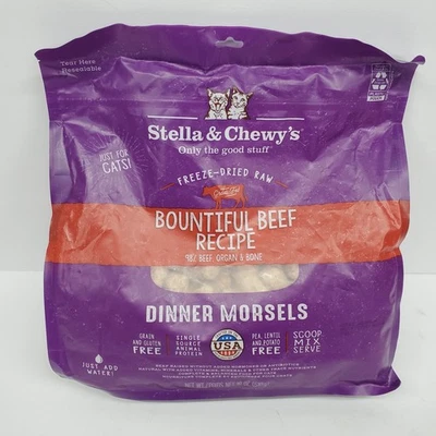 Stella & Chewy's Freeze Dried Raw Bountiful Beef 18 Oz Dinner Morsels CAT Food