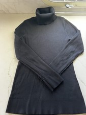 DKNY Med Classic BLACK TURTLENECK SWEATER RIBBED LONG