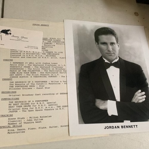 Jordan Bennett 8x10 Black & White Publicity Photo & List of Accomplishments