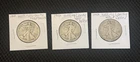 Lot of 3 Circulated 1941-1942 Walking Liberty Half Dollars (MM00124,125,126)