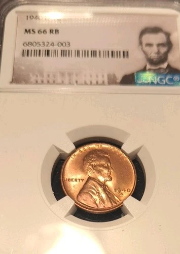 1940 D Lincoln Cent NGC MS66 RB