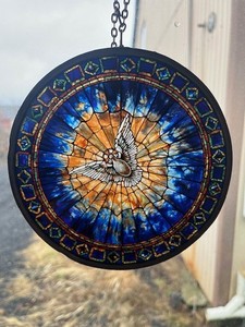 Glass Masters The Holy Spirit sun catcher 6.5 in round