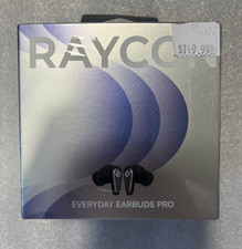 Raycon Pro Earbuds Wireless  6 Microphones Hybrid Active Noise Canceling Black