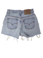 Levi  s distressed light wash Blue Denim Jean cutoff shorts size 7