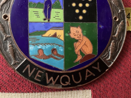Vintage Car Badge Mascot…Newquay Cornwall..Arts And crafts Inspired - Picture 5 of 6