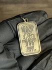 Vintage Simmons 4g .999 Fine Silver Bar Pendant Serialized Bullion Ingot 1873