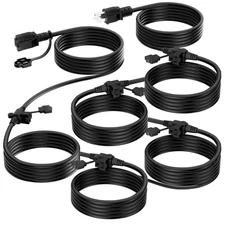 K KASONIC - Outdoor Extension Cord 50 FT, Evenly Spaced 6 Outlets Plugs, 16/3...