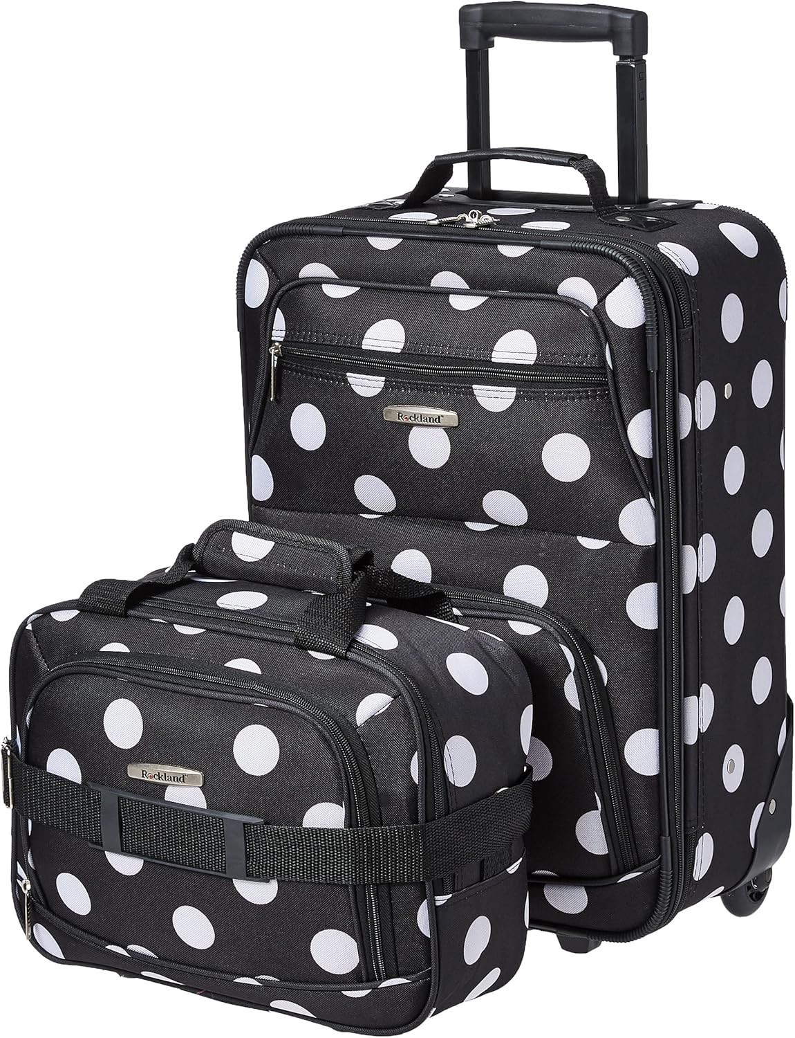 Set Carry On Tote Bag Black Dots