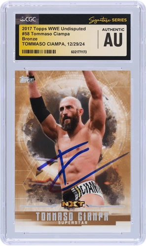 Tommaso Ciampa WWE Signed 2017 Topps Undisputed Bronze #58 #/99 CGC Card