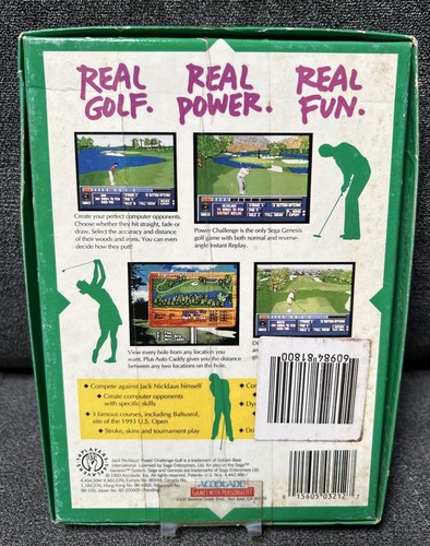 Jack Nicklaus' Power Challenge Golf (Sega Genesis, 1993) Complete, Manual, Cards - Picture 2 of 8
