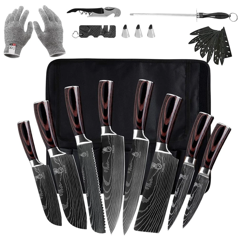 Set, 14pcs Japanese Set, Premium German Stainless Steel chef Set