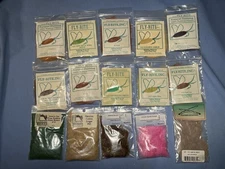 FLY TYING DUBBING ASSORTMENT-15 Different Colors-FLY RITE/HARELINE/ARIZONA SPARK