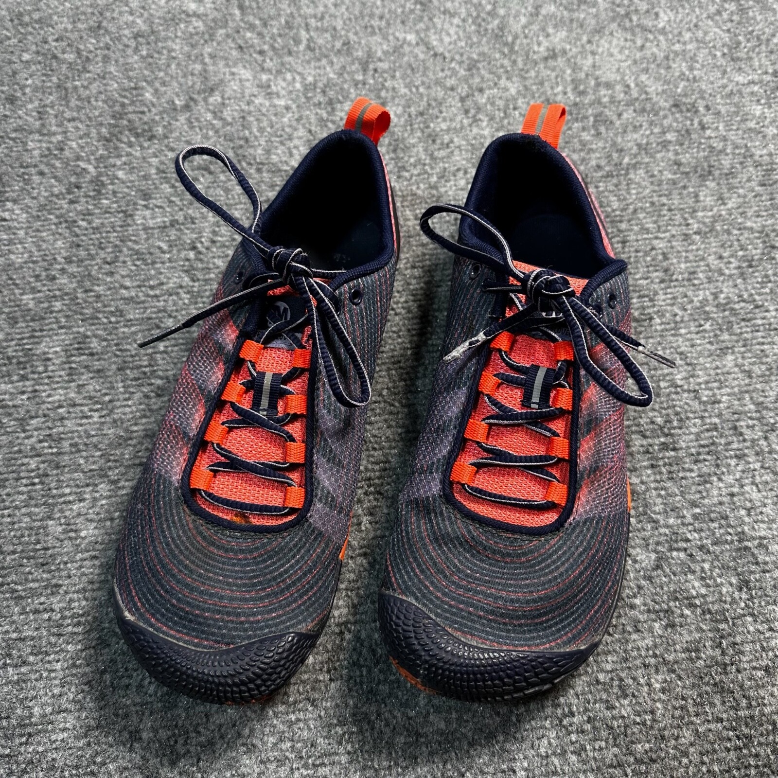 Scarpe Merrell donna 8 blu arancione stringate ammortizzate Vibram performance escursionismo