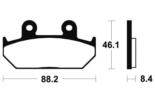Plaquettes de frein avant Bendix pour moto Honda NX 650 Dominator